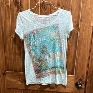 Mint Graphic Print Women's Top